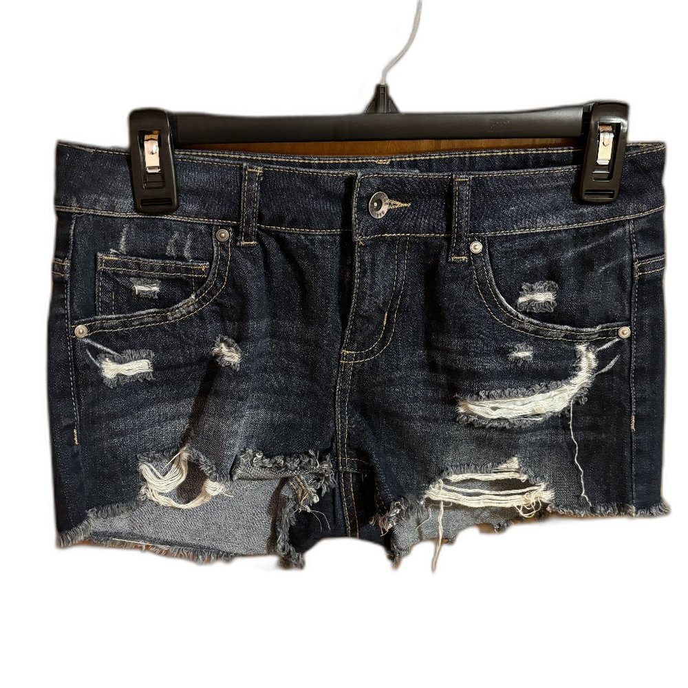 Empyre Jenna Distressed Blue Denim Shorts Size 3‎